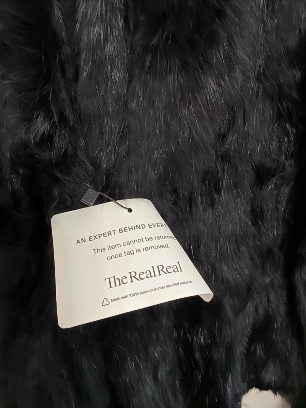 McGinn Black 100% Rabbit Fur Liner - Picture 2 of 4